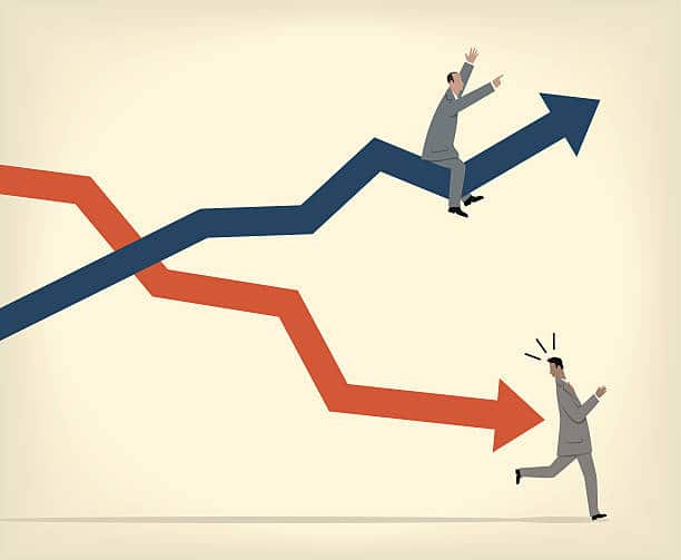 Cryptocurrency winners and losers